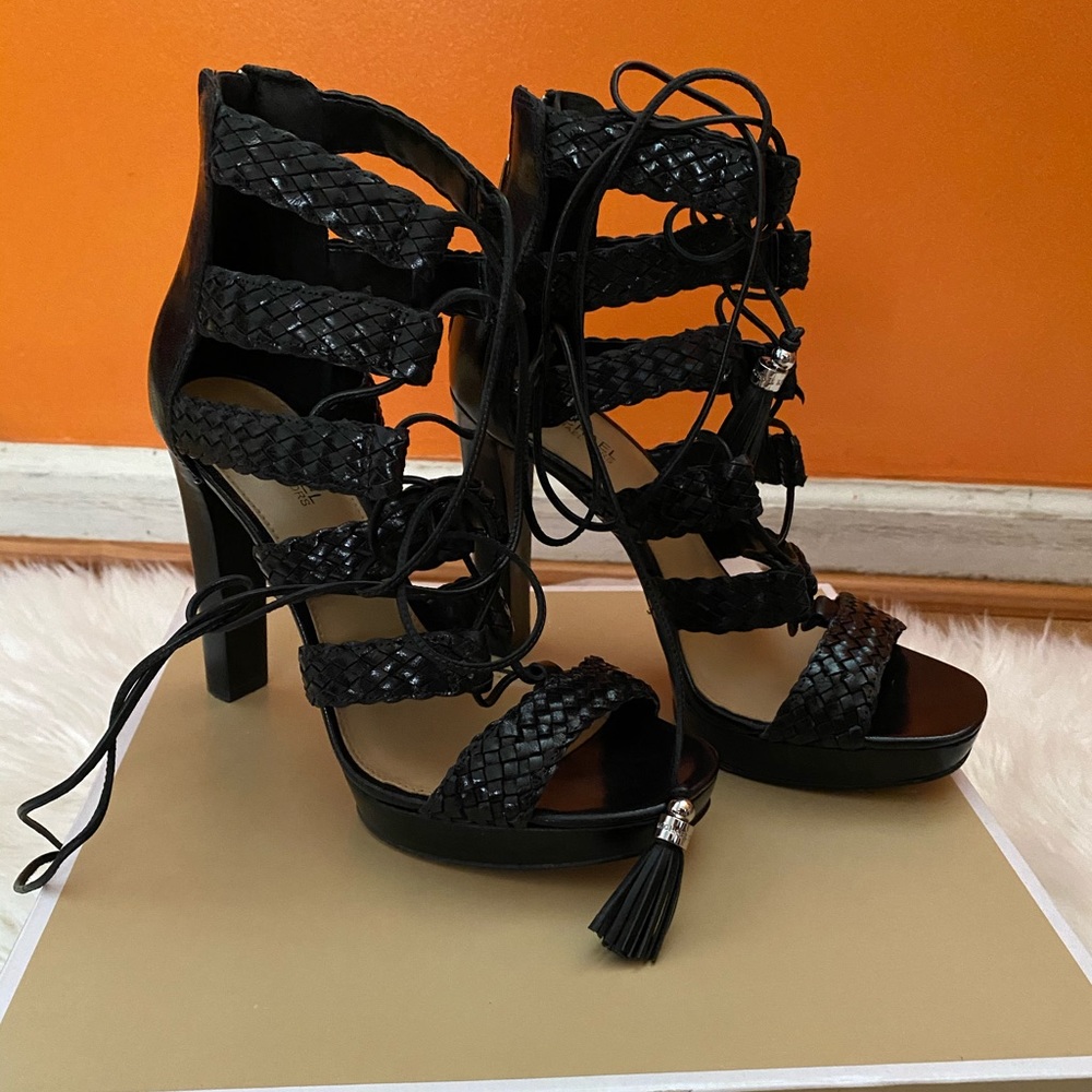 Michael Kors black lace heels